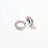 Earring with Pure Silver Stud, Colored Gold Ear Hoop, Ear Hook, Rose Gold Jewelry