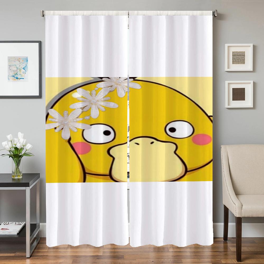 Dom Wnętrze Kuchnia Zasłony do Salonu 2 Części Zaciemniające Zasłony Drzwiowe P-psyduck Przegroda Dekoracja Sypialni