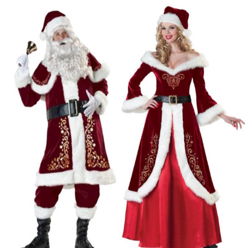 Christmas Santa Couple Dress Deluxe Masquerade Dress