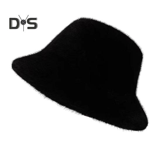 

Женская зимняя шапка из толстого пушистого искусственного меха, сохраняющая тепло, ветрозащитная, рыболовная шапка с короткими полями, однотонная, для велоспорта и катания на лыжах чёрный