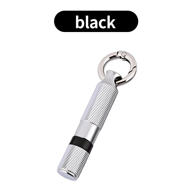 Anti-Static Keychain Car Body Static Eliminator Discharger Antistatic Rod Portable Keychain Eliminator with Led Light Detection Black
