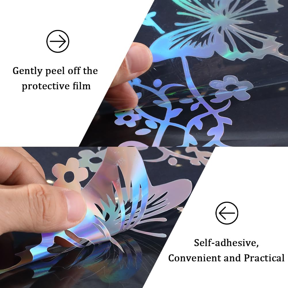 GORGECRAFT 2 Sheet Butterfly Car Decal Set Large Car Decals Butterflies Kissing Flowers Reflective Decals Vinyl Waterproof Sticker Women Car Stickers