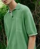 DRAW FIT Contrast Block Short Sleeve Knit [Pistachio Green]