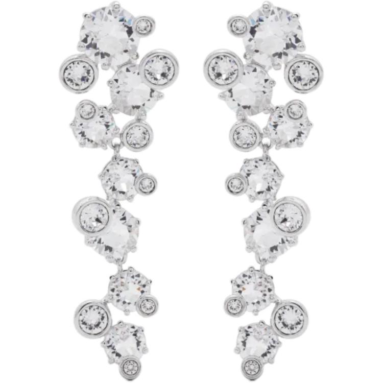 

Swarovski Brand Logo Rhodium Plated Earrings Women earrings White 5732252 Box (Random Color)