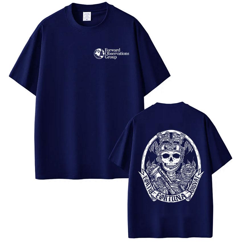 Forward Observations Group Skeleton Gothic Tshirts Unisex Women Fashion Oversized Casual Cotton Short Sleeve T Shirt Streetwear