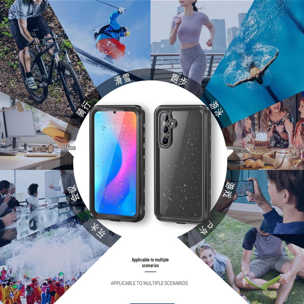 Tenké vodotěsné pouzdro pro Samsung Galaxy A25-5G/A35/A15/A55 - Nárazuvzdorné a připravené do přírody