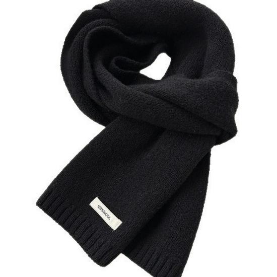 Solid Color Wool Winter Neck Gaiter: Warm, Windproof, Trendy Knit Scarf for Girls and Boys