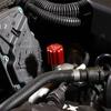 For Toyota Supra 19-24 Red Alloy Engine Part Cabin Fuel Line Cover Decorate Cap