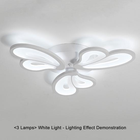 Lampa Sufitowa LED w Kształcie Kwiatu Ściemniana Nowoczesna Lampa Miękkie Światło Ochrona Oczu Lampka Nocna Artystyczne Oświetlenie Salonu w Kształcie Serca