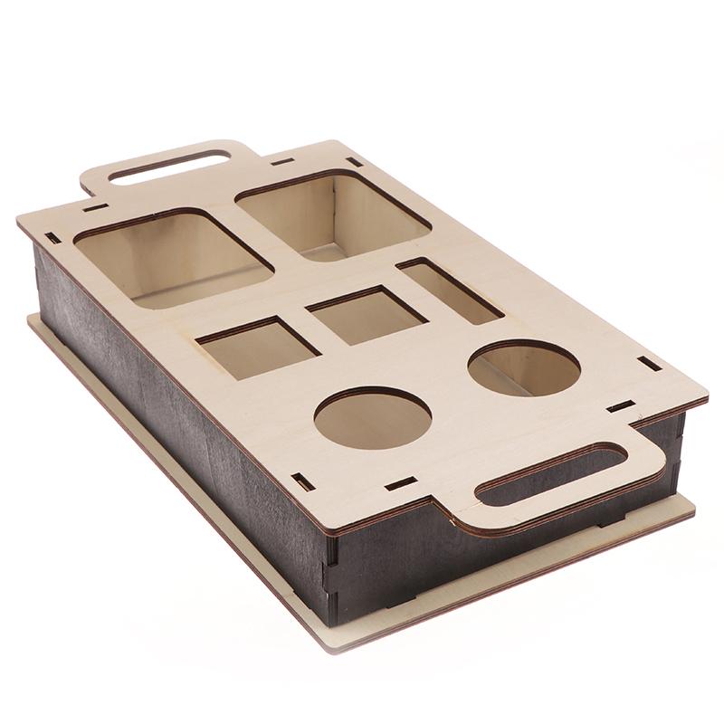 Organizér na gaučový barový stolek na odkládací stolky konferenční stolek gaučový bar dřevěný jako dárky k pivu pro muže podnos na pohovku se dvěma miskami na svačinu