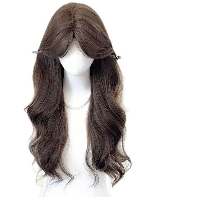 Korean Style Long Curly Big Waves Wig for Women - Realistic and Fashionable Full Head Cover