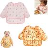 Adjustable Neckline Baby Bibs Waterproof Kids Art Smock New Toddler Painting Apron  Baby Feeding