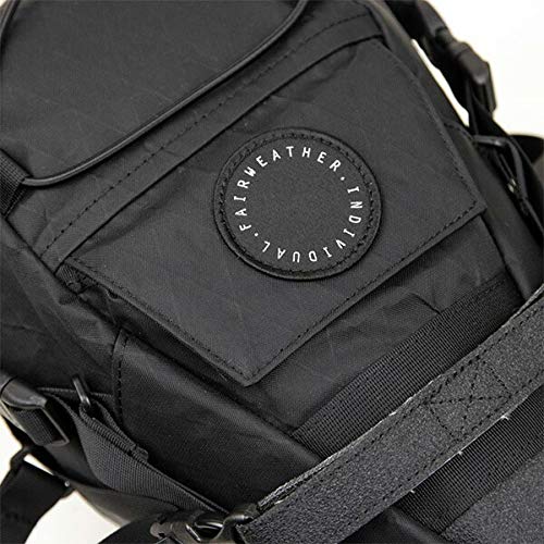 FAIRWEATHER Bicycle Seat Bag, Large Capacity, Waterproof, Bikepacking and Touring Compatible (Black/x-pac)