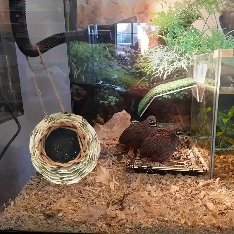 2pcs Straw Spherical Round Bird Nest Outdoor Garden Courtyard Simulation Ornaments Pet Toy Parrot Cage
