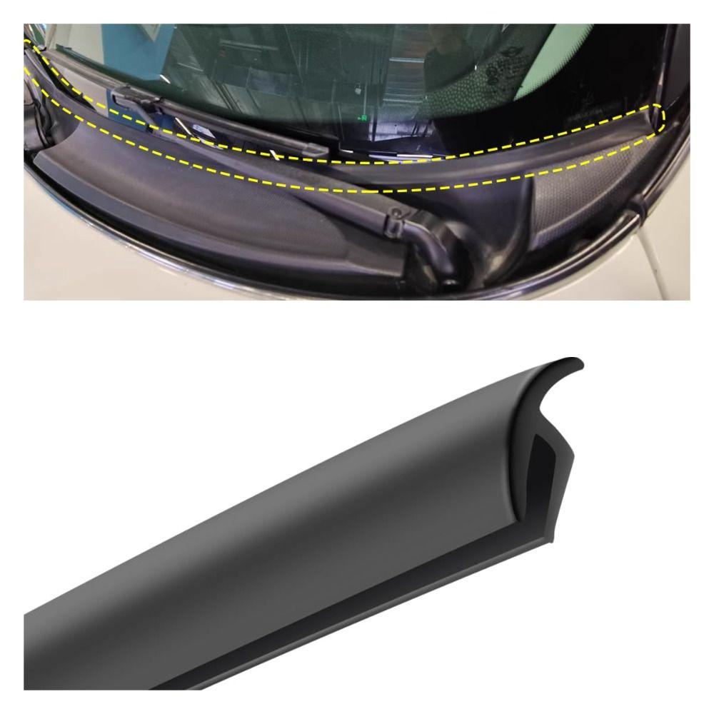 1.7M/5.6Ft Length Car Windshield Cowl Rubber Seal Strip H-Shape Profile Rubber Auto Front Rear Windshield Seal All Weather