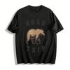 American Road Trip Bear Print Casual Tee Dana Point CA Est 2025 Pure Cotton T-shirt