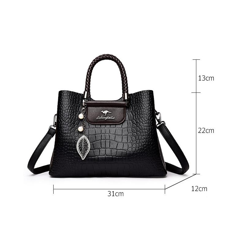Genuine Fashion 3 Layers Luxury Handbags Women Bags Designer High Quality Leather Crossbody Bags for Women 2026 Shoulder Bag