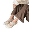 Sheepskin Version Mary Jane Shoes Women's 2025 Autumn New Low-heeled Ballet Shoes Cross-strap Retro Shallow Mouth Single Shoes Women