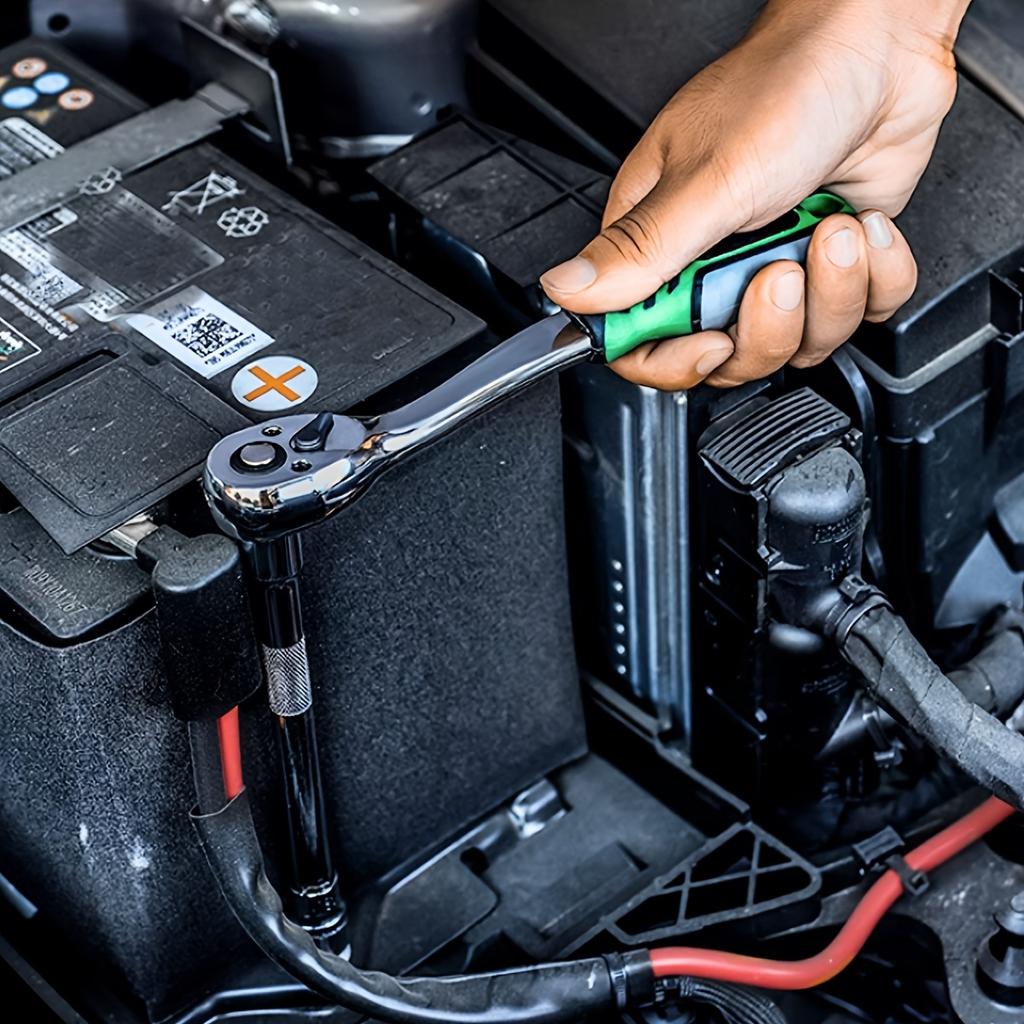 28 Piece Ratchet Socket Wrench Set CR-V Metric Socket with Quick Release Ratchet Wrench for Automotive Maintenance Use