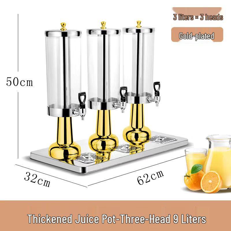 3L Saft- und Getränkespender aus Edelstahl für Restaurants - Einzel-/Doppelkopf, Hot Pot, Sesamöl, Buffet