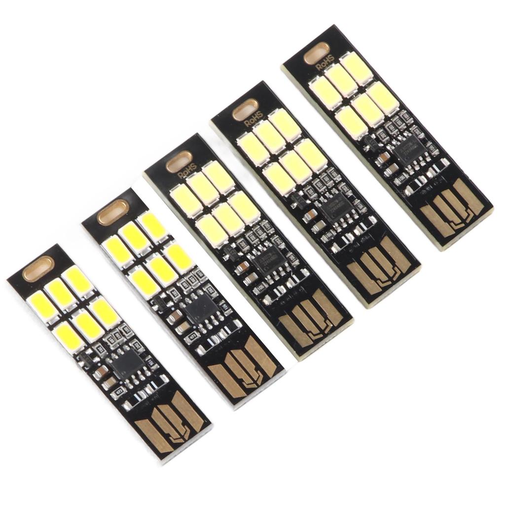 5PCS USB Night Light Stepless Dimming Touch Sensor Switch Mini 6 LED Lamp Stick for Laboratory