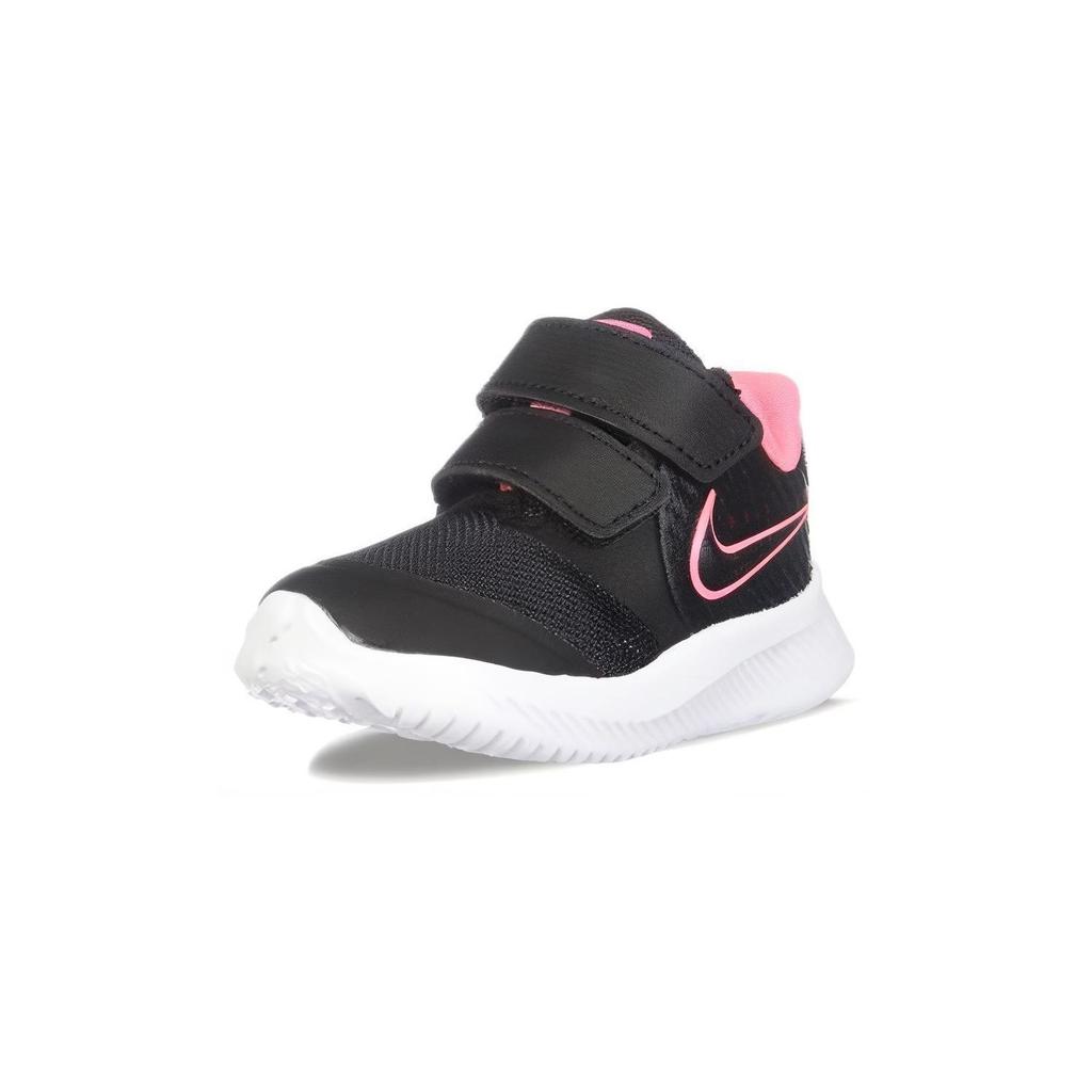 Nike Star Runner 2 Comfortable Versatile Lightweight Low-Top Walking Shoes Baby Shoes Black Pink AT1803-002