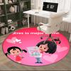 Cleo And Cuquin Round Rug for Livingroom,Bedroom, Palyroom, Chair Rug, Area rug, Circle Carpet, Fan Christmas gift
