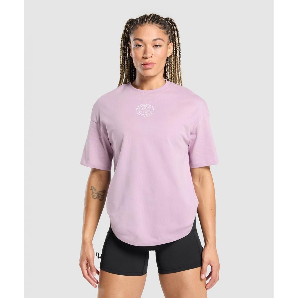 

Gymshark Футболка Legacy Oversize Теплая сирень B7a4v pbzT XXL