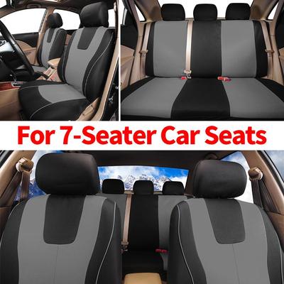 Husa de scaun universala gri, potrivita pentru husa de protectie a scaunului auto cu 2/5/7 locuri