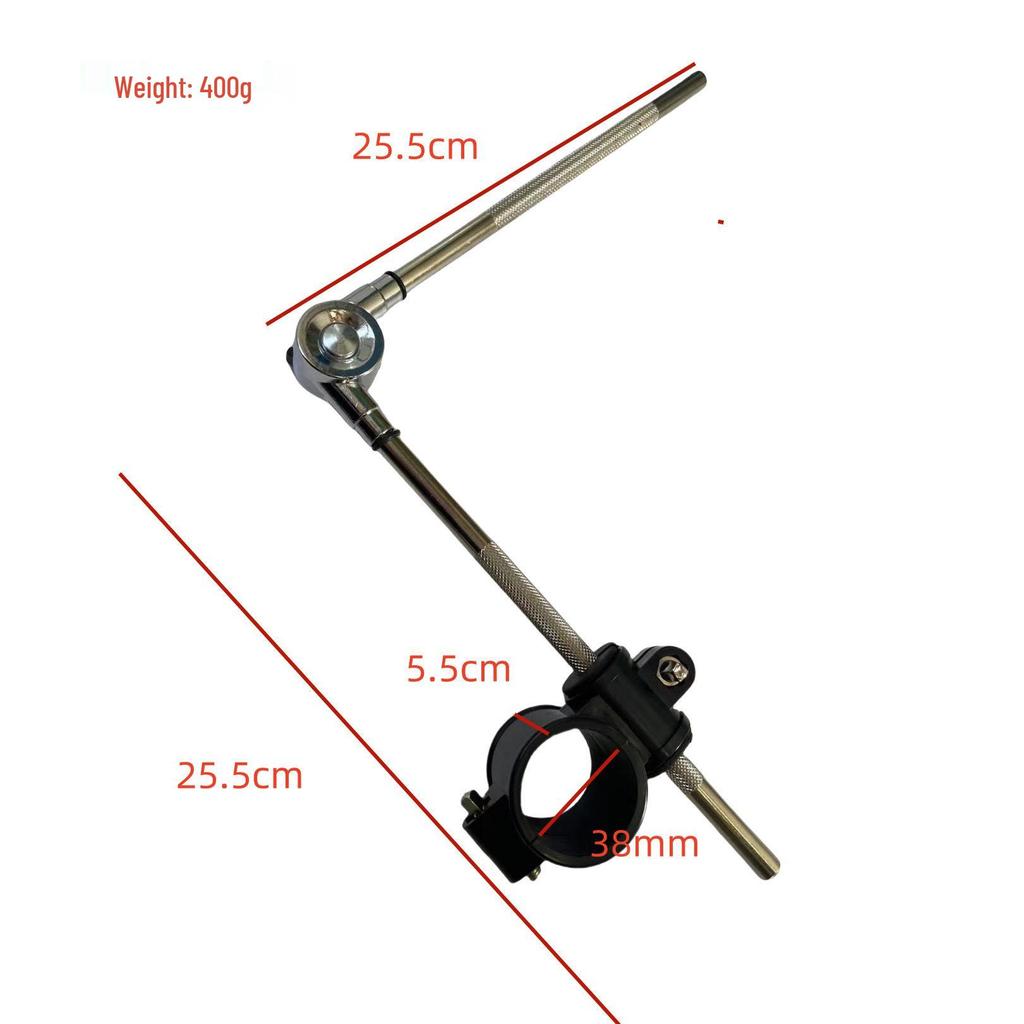 Electric Frame Drum Tee Fitting Snare Stand with Curved Rod and Quick Lock L-shaped Rod Hook