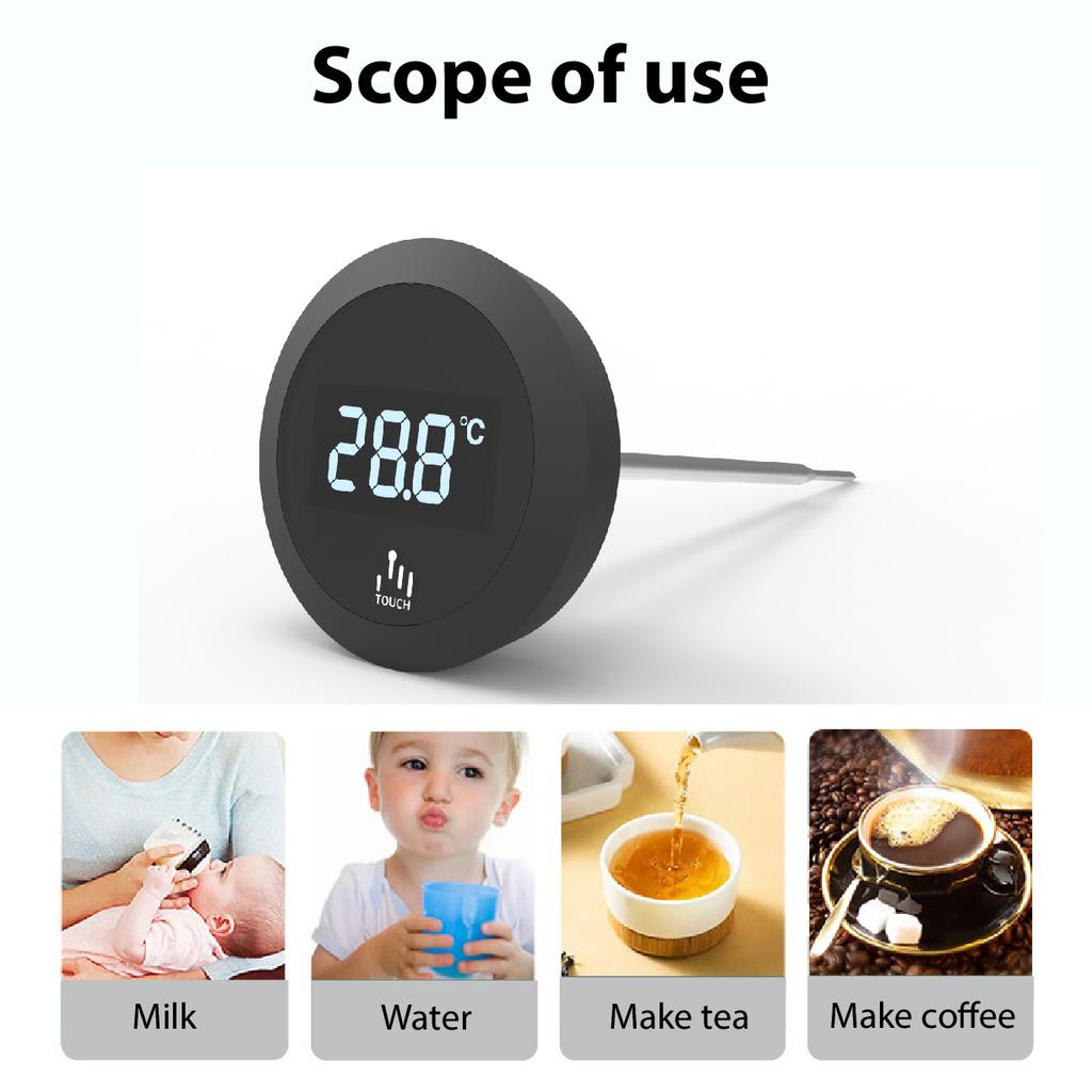 Wireless Digital Kitchen Probe for Barbecue, Electronic Kitchen Probe, Water, Milk, Meat, Coffee