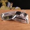 Food Container with Lid Dustproof Stainless Steel Butter Dish Box Serving Tray Hotel Supplies