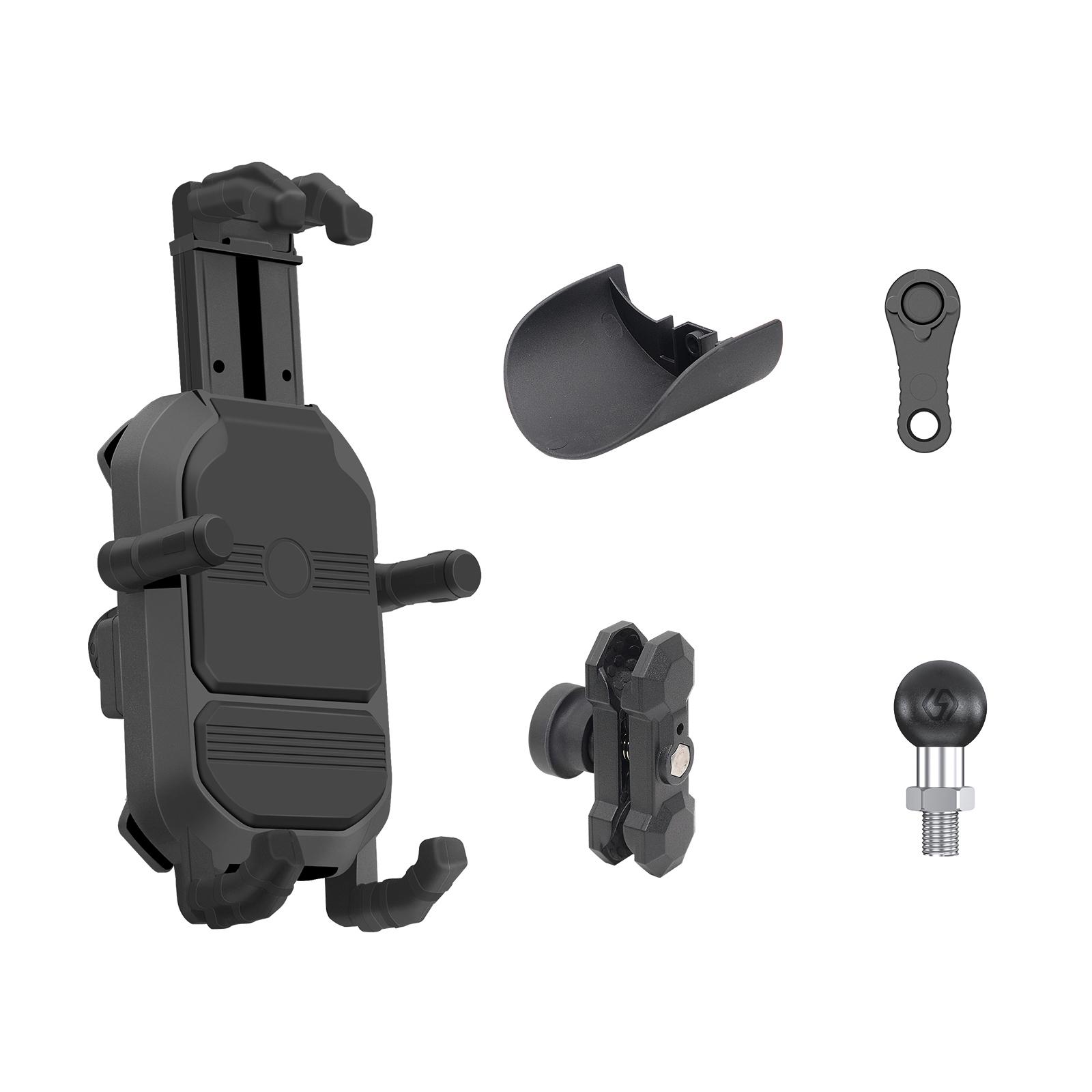 

Держатель мобильного телефона с шаровой головкой, водонепроницаемый и амортизирующий, позиционирующий держатель, портативный оптовый держатель для телефона, держатель для электромобиля 19.5*7.5*8.3cm,M10 чёрный