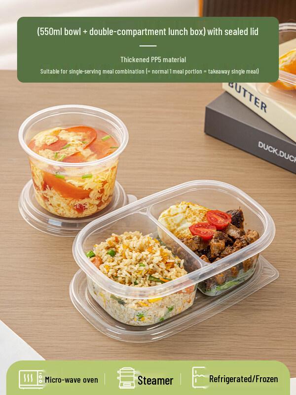 ZISIZ Food Grade Disposable Divided Lunch Box