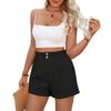 Women's High-Waist Loose  Color Shorts