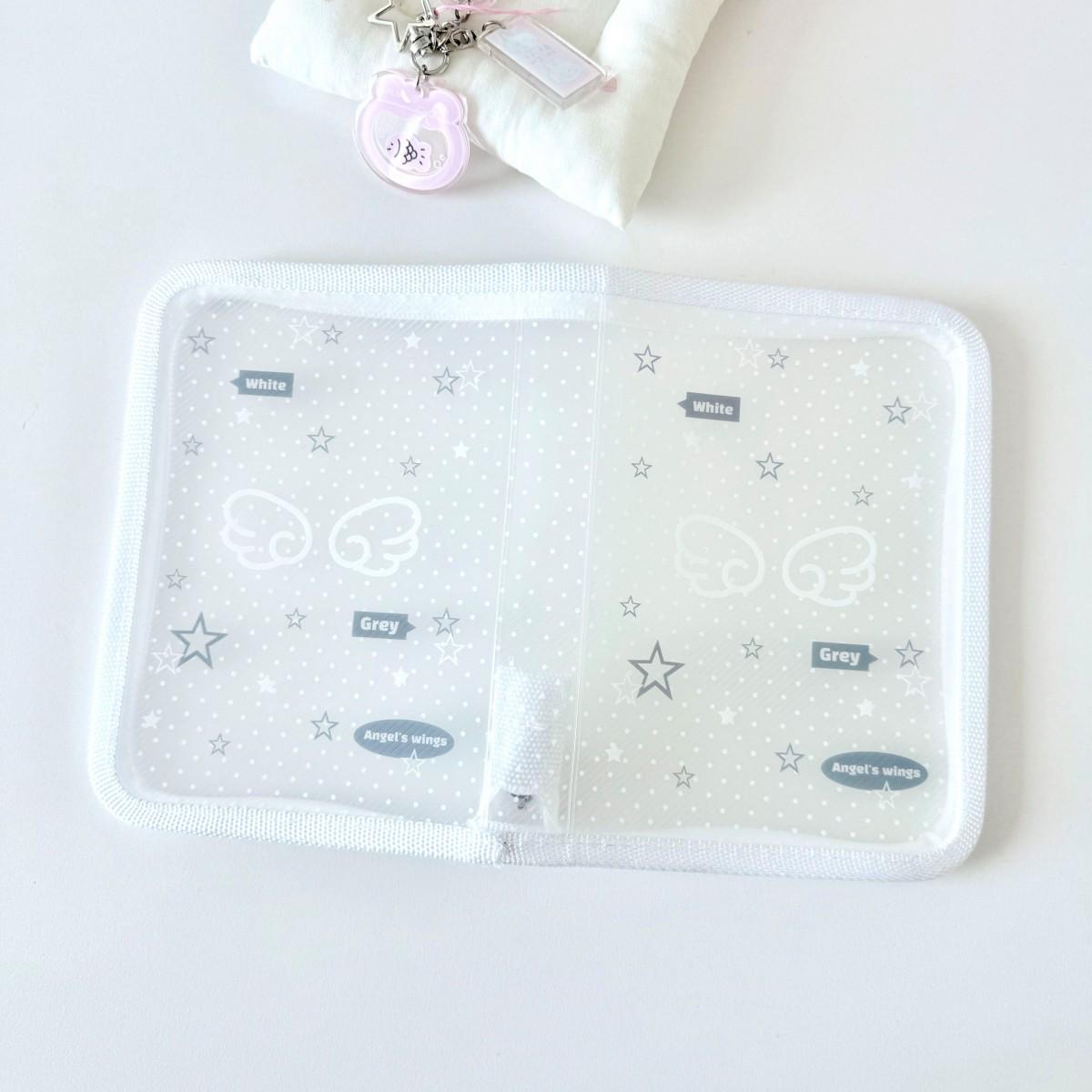 

Transparent A6 Twill Storage Bag for Badges, Cards, Stickers, and Journaling Accessories in Morandi Candy Palette