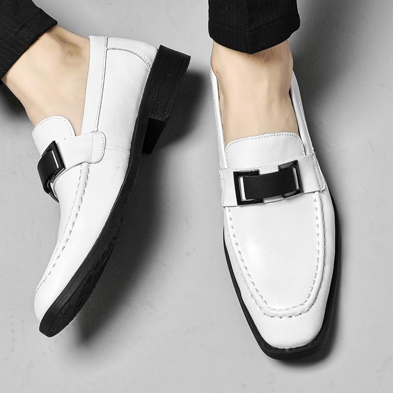 Fashion Quality Lightweight Daily Office Mens Shoes Brand Comfortable Business Party Wedding Leather Shoes Non Slip Sole Driving Loafers
