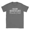 T-shirt Unisex Sono il Figlio Preferito di Mia Suocera Divertente Umorismo Familiare Novità Maglietta in Cotone T-shirt a Maniche Corte Top Girocollo