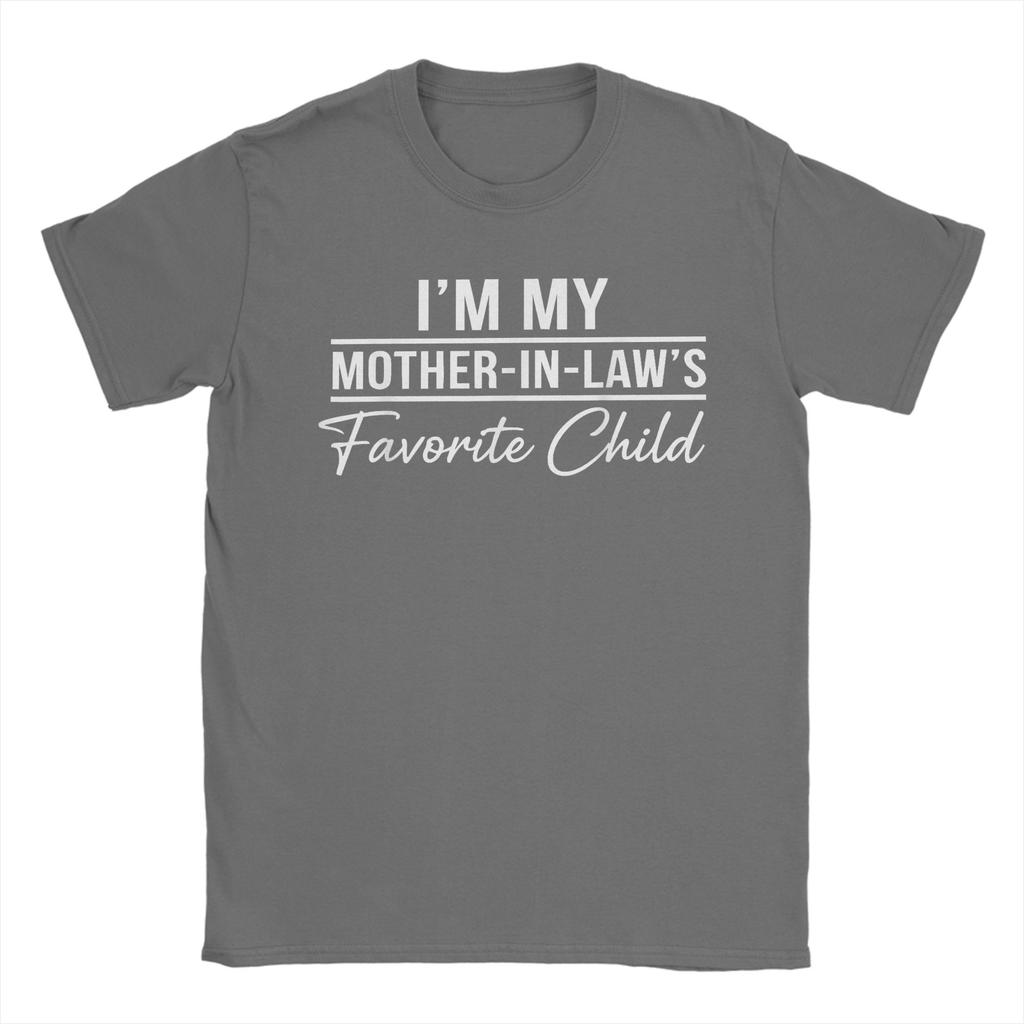 T-shirt Unisex Sono il Figlio Preferito di Mia Suocera Divertente Umorismo Familiare Novità Maglietta in Cotone T-shirt a Maniche Corte Top Girocollo