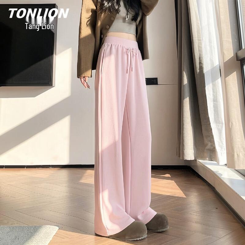 TonLion Women s High-Waist Straight Micro-Flared Pants XL