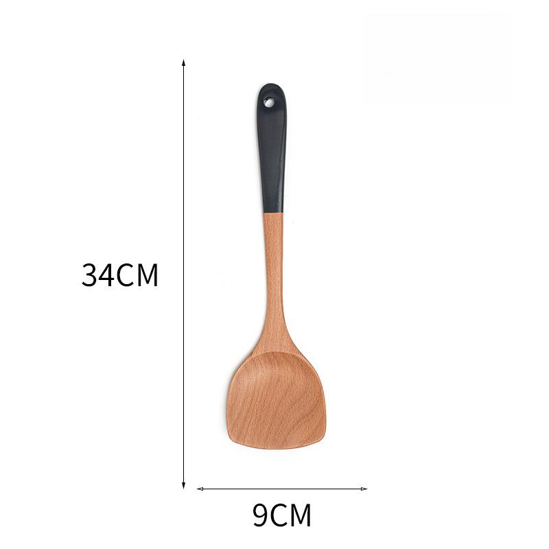 Cooking Spatula Ergonomics Design Fine Workmanship Easy To Clean Durable Serving Spoon Paddle for Home