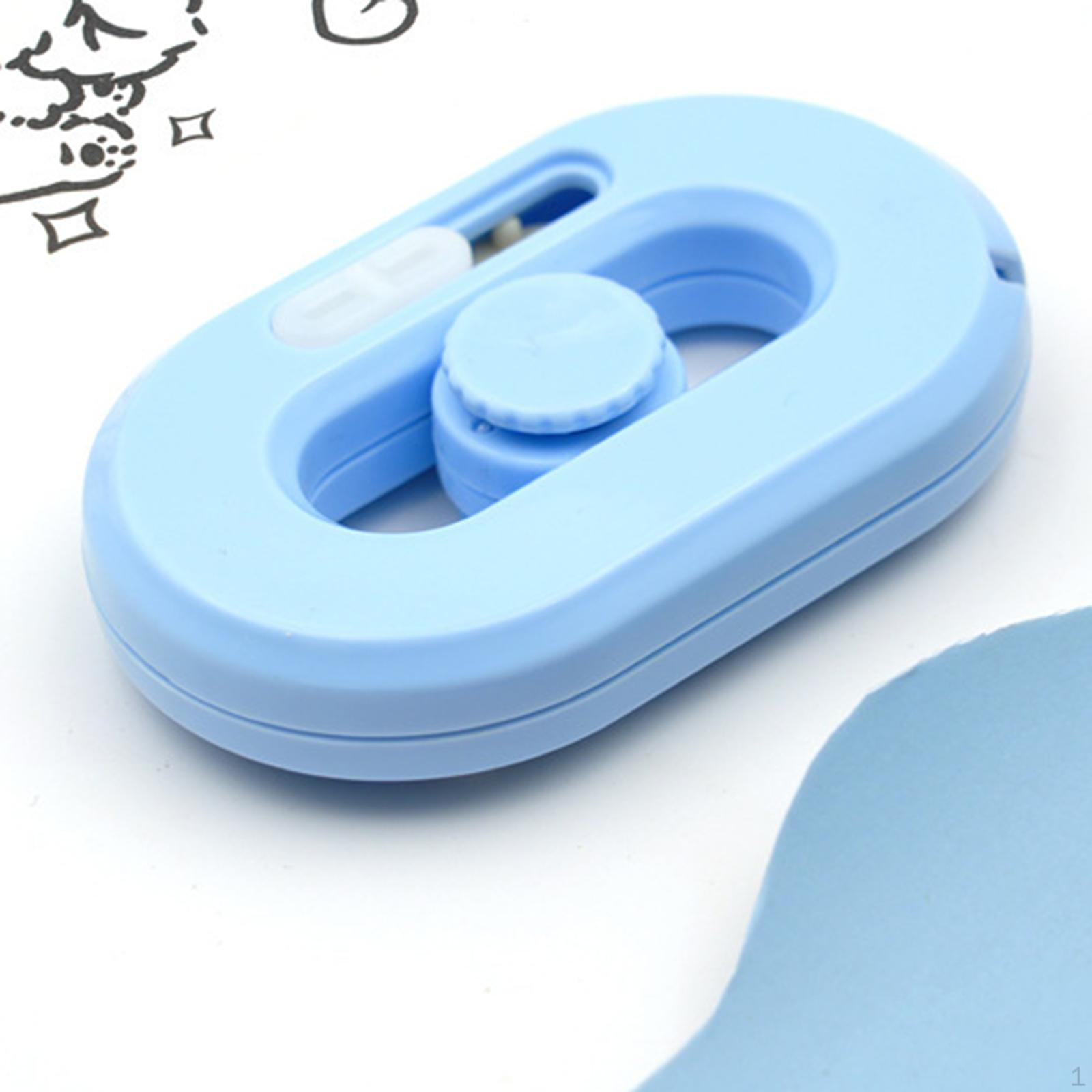 Box Cutter Opener Compact Mini Lightweight Paper Knife Utility for Stretch Wrap Banding синий