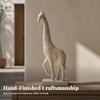 Giraffe Figurine with Base Embossed Sculptural for Entryway