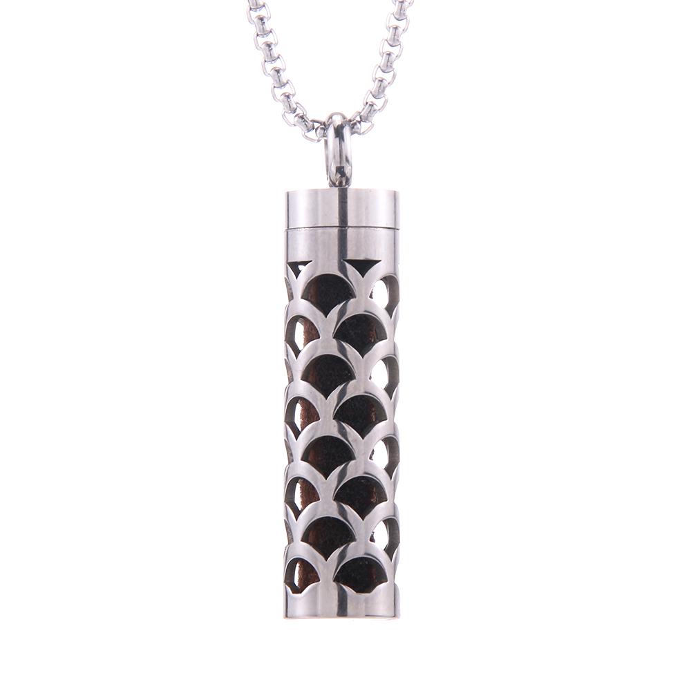 New Aromatherapy Jewelry Necklaces Essential Oil Diffuser Necklace Stainless Steel Open Locket Aroma Scent Perfume Necklace
