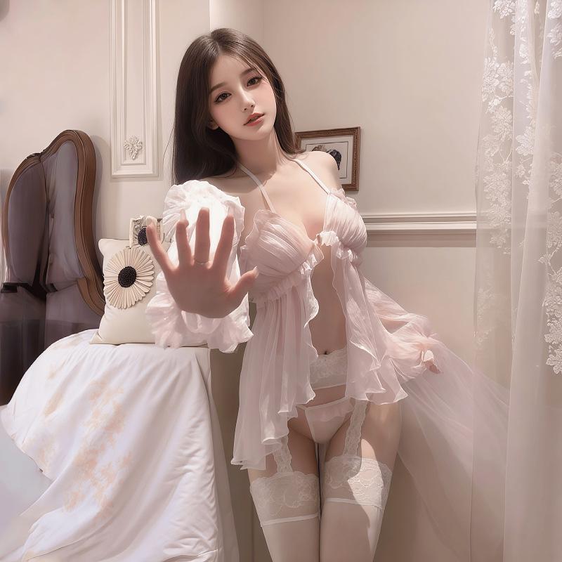 Sex lingerie Abstinence Perspective Sexy Chest Seduction Princess Pajama Back Entry Pajama Lace