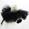 Vintage Mädchen Jabot Kragen Hals Viktorianischer Rüschenkragen mit Selbstbindeband