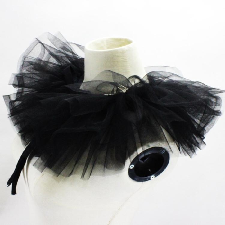 Vintage Mädchen Jabot Kragen Hals Viktorianischer Rüschenkragen mit Selbstbindeband