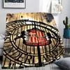 1pc Sunderland Print Flannel Blanket, High quality Comfortable for All Seasons, Home Decor, Warmth and Comfort, Perfect for Christmas Gifts90