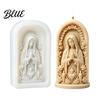 Easy Release Wax Silicone Making Candle Mold Jesus 3D Sculpture Molds Good Shepherd Virgin Religious