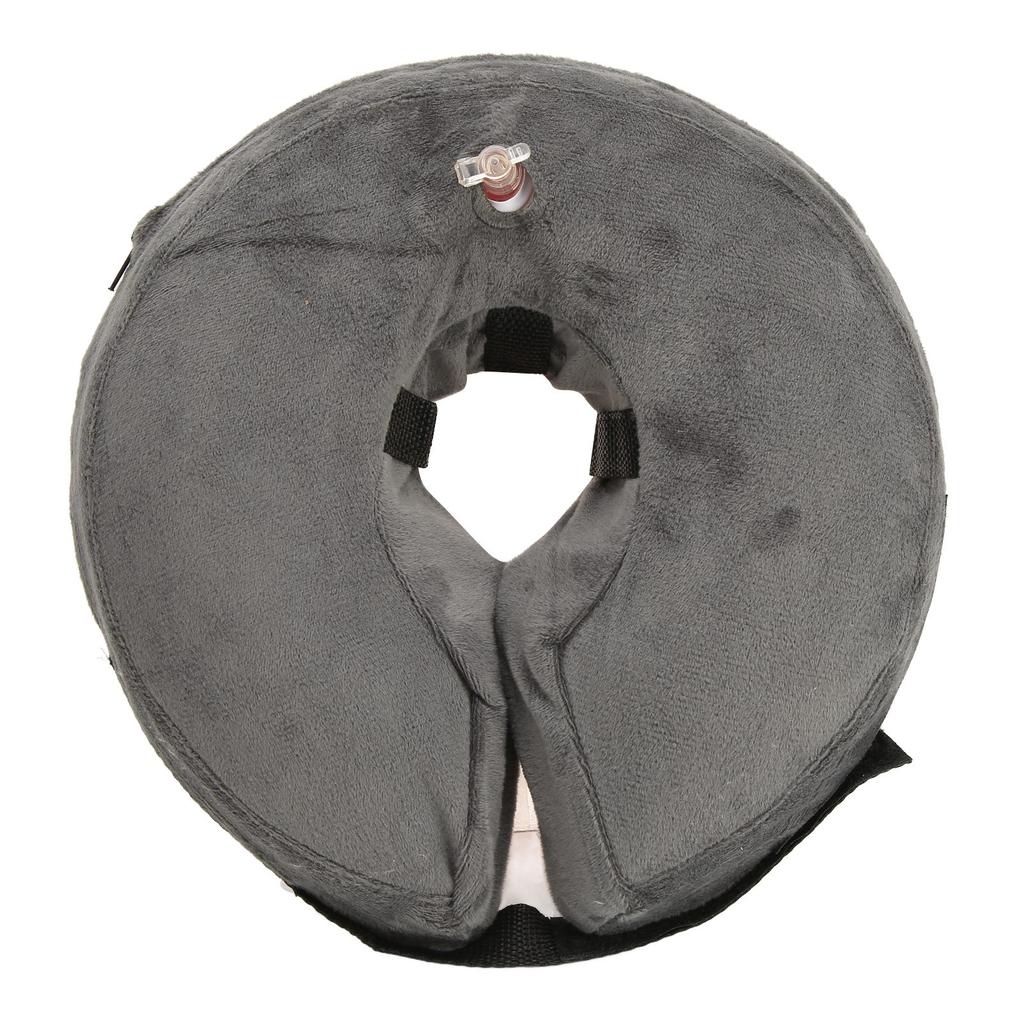 Pet Cone Collar Short Plush Protective Inflatable After Surgery Pet Recovery Collar for Dogs and Cats